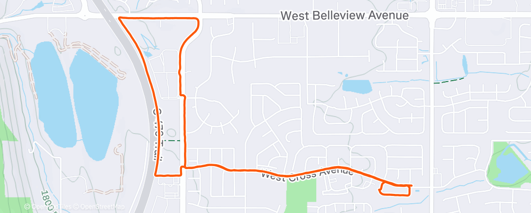 Map of the activity, Morning Run