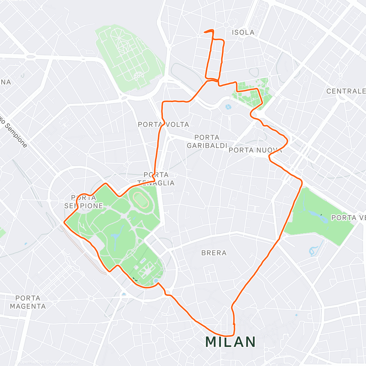 Map of the activity, Die Hard (regeneration run)