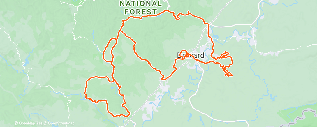 Mappa dell'attività Lunch Ride