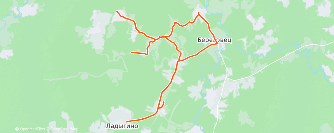 Map of the activity, Morning Nordic Ski