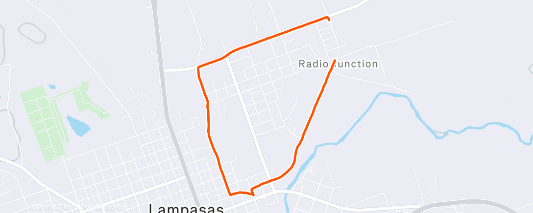 Map of the activity, Evening Trail Run