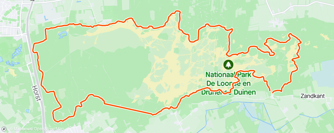Map of the activity, Dassen ritje