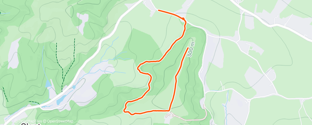 Map of the activity, Afternoon Walk