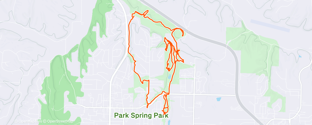 Map of the activity, Friday Morning Cycle
