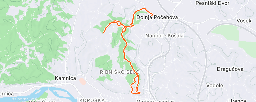 Map of the activity, Morning Trail Run -  Christmas powder ❄️🏃🏽