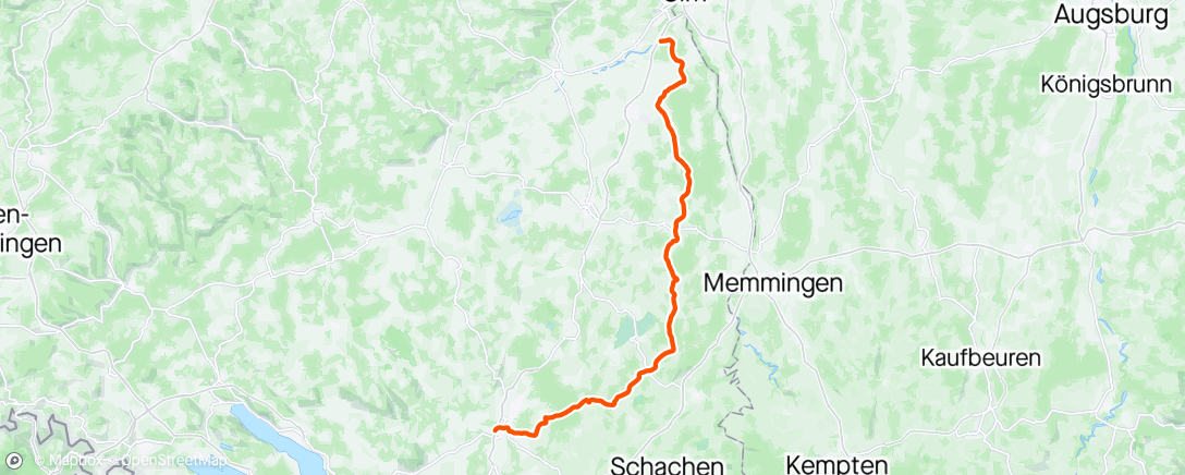 Map of the activity, Von Ulm nach Hause