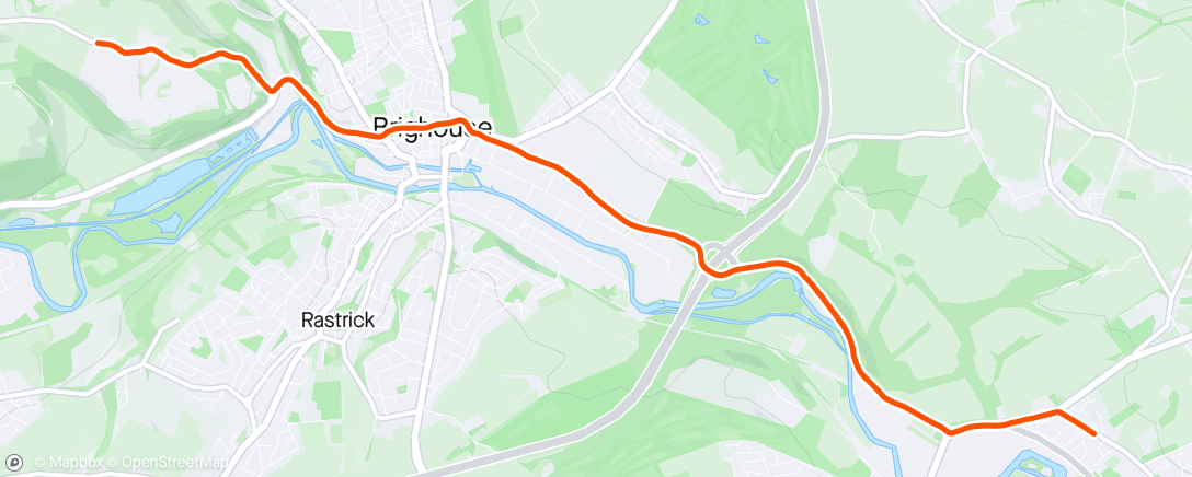 Map of the activity, Strava deducted 4km off me 🤔