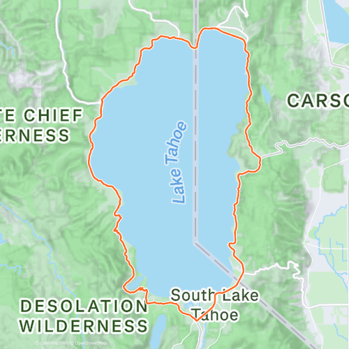 Lake Tahoe Loop 114 6 Km Cycling Route On Strava