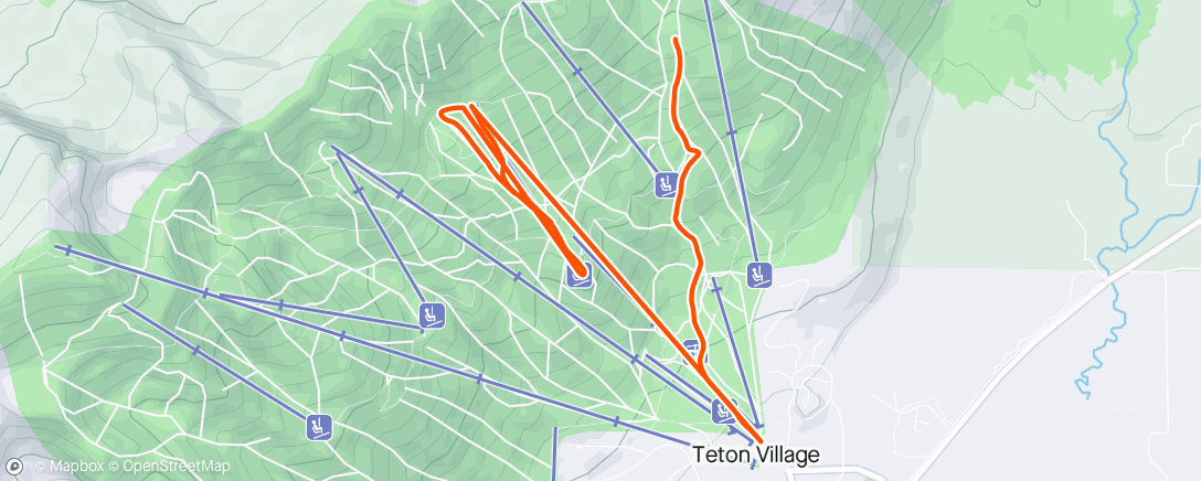 Map of the activity, Morning Snowboard