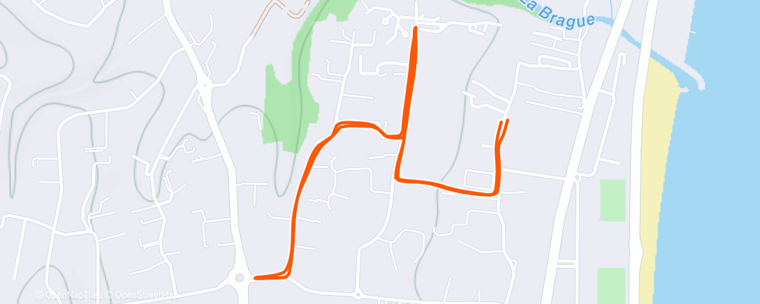 Map of the activity, Evening Run