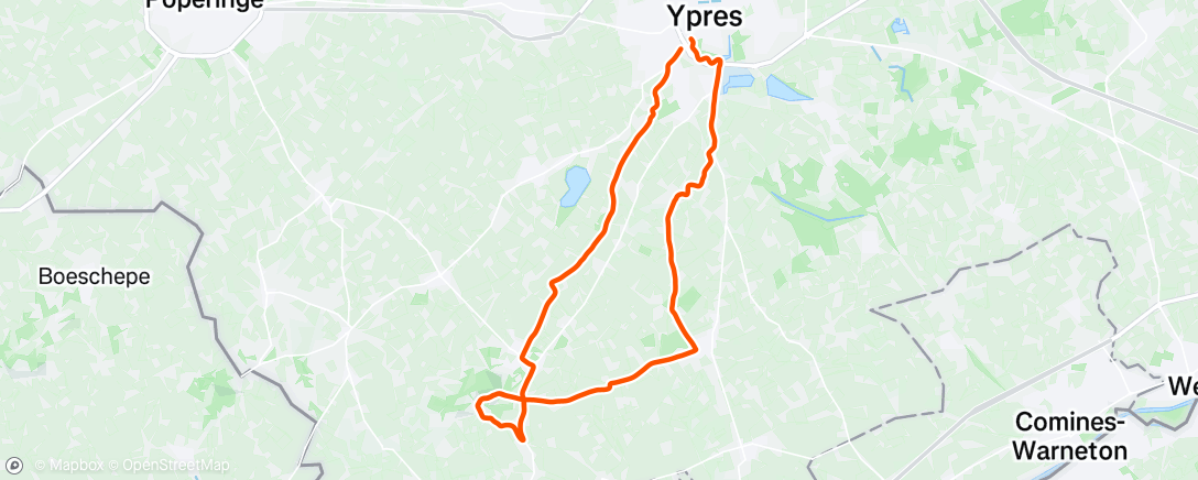 Map of the activity, Afternoon Ride
