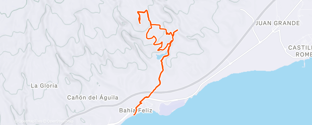 Map of the activity, Fin bergstur