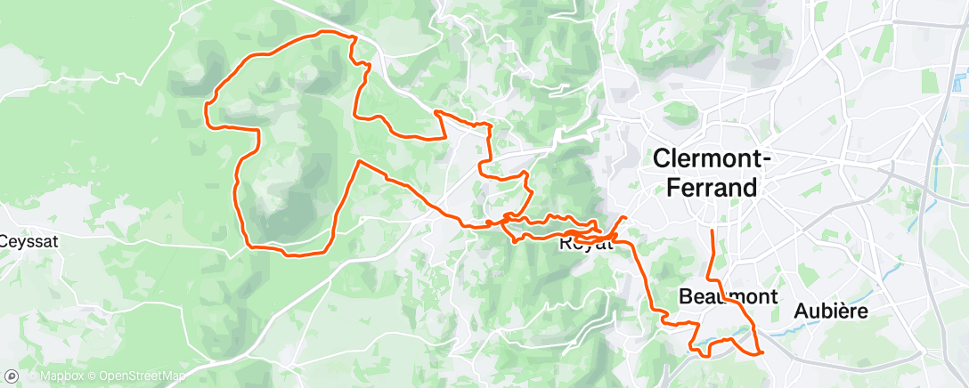 Map of the activity, Sortie club XC63