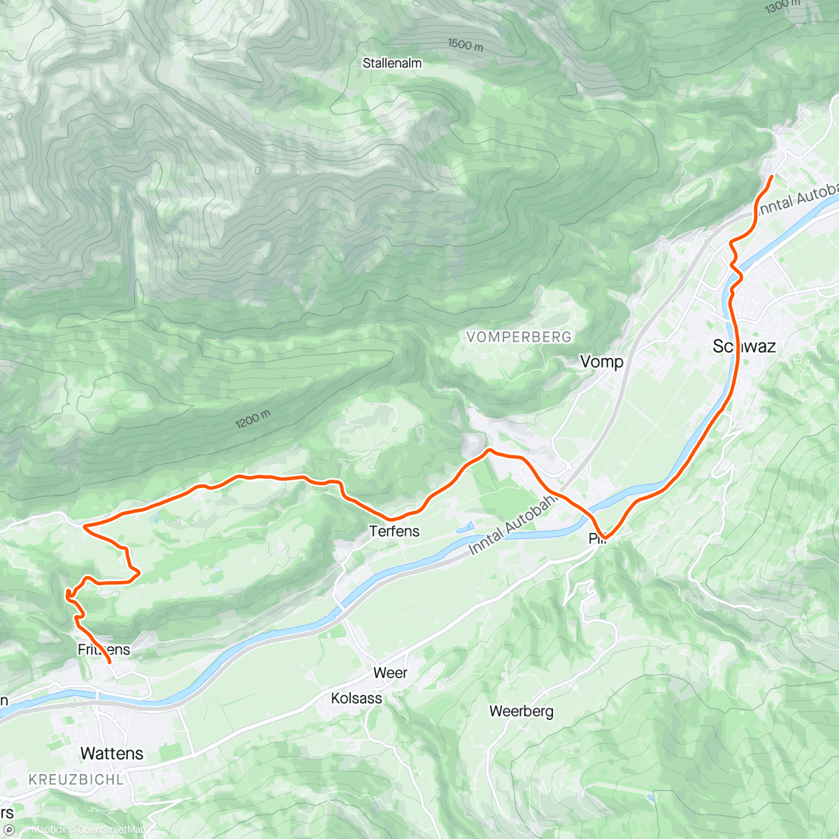 Kaart van de activiteit “ROUVY - Tour of the Alps 2024 | Stage 2 - Stans”