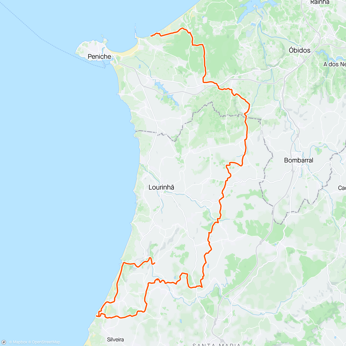 Map of the activity, Santa cruz bike day parte 1