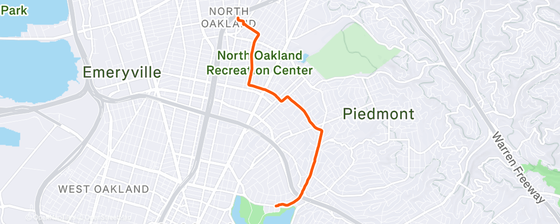 Map of the activity, Afternoon Ride