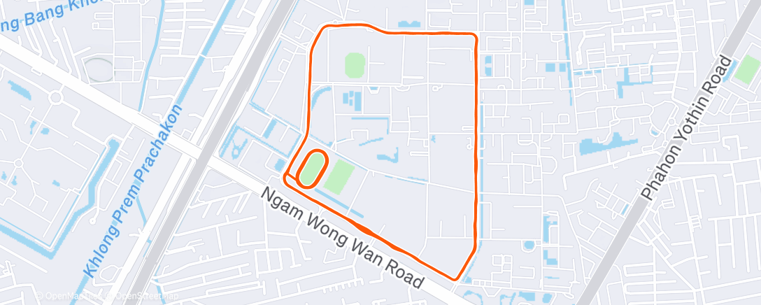 Map of the activity, 30km Long Run