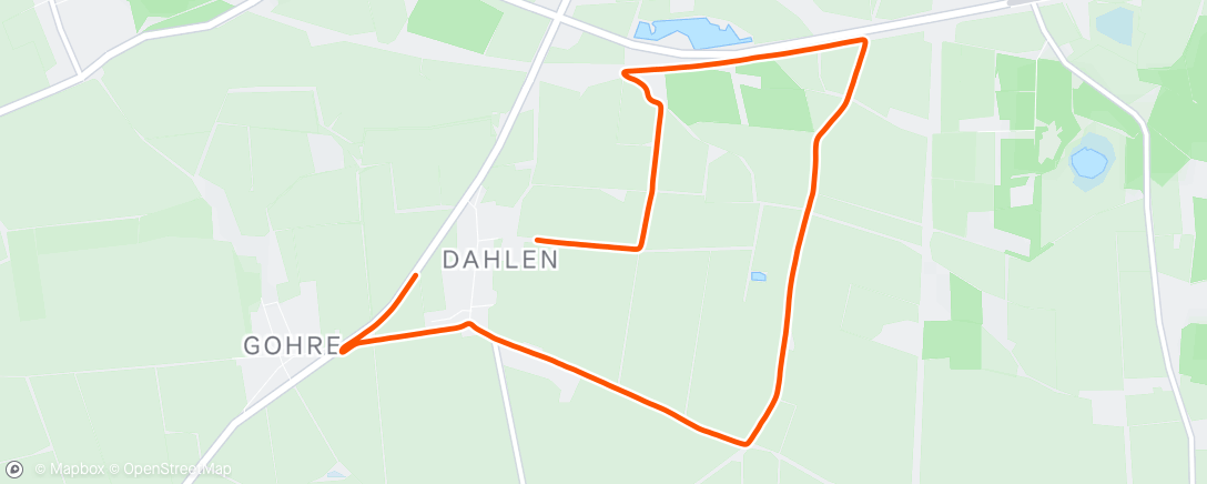 Map of the activity, Lauf am Morgen