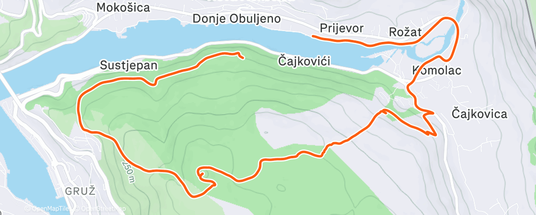 Map of the activity, Morning Trail Run