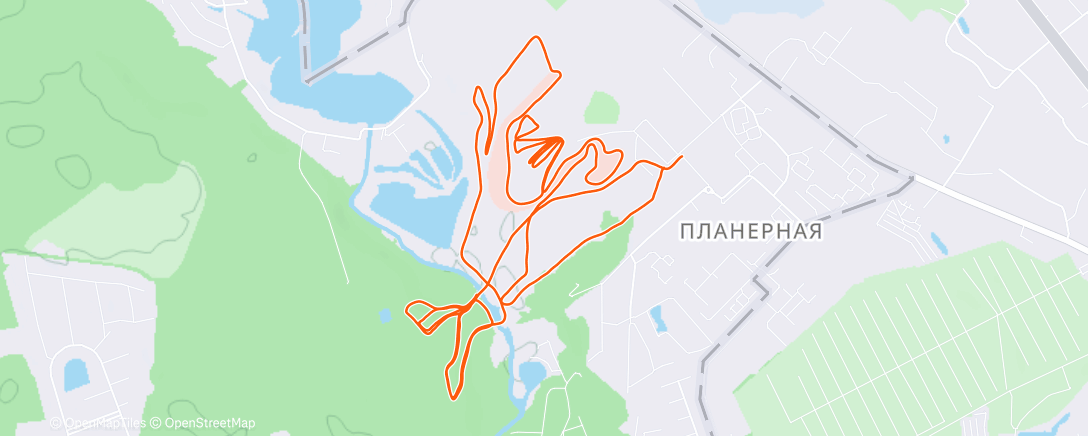 Map of the activity, Evening Run