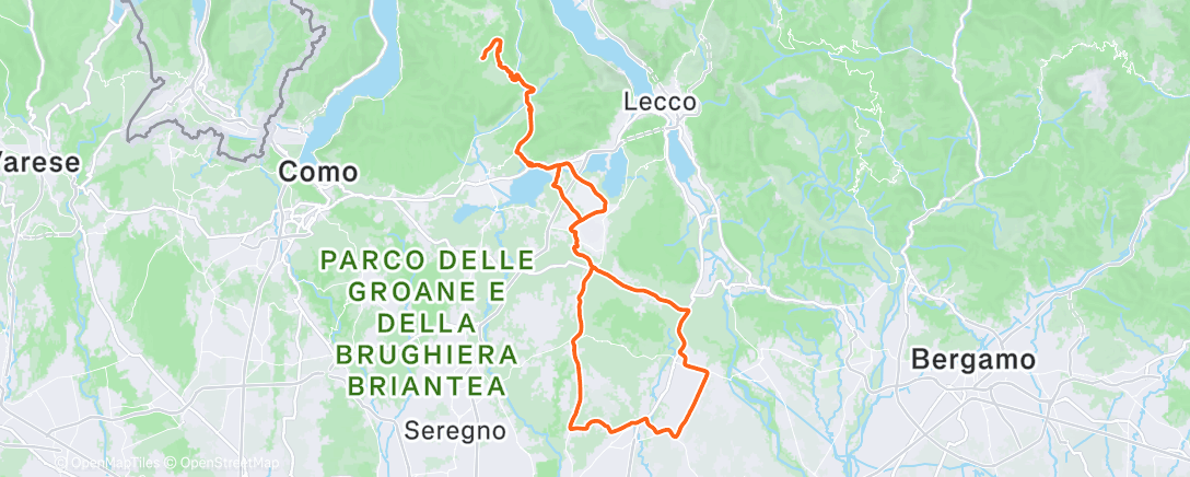 Карта физической активности (FINDE INTENSO CON OTRA COLMA (Carnate-Usmate-Lesmo-Casatenovo-Col di Bevera-Bosisio-Pto. Colma di Sormano-Asso-Canzo-Eupilio-Cesana-Oggiono-Bevera-Rovagnate-Calco-Merate-Bernareggio-Carnate))