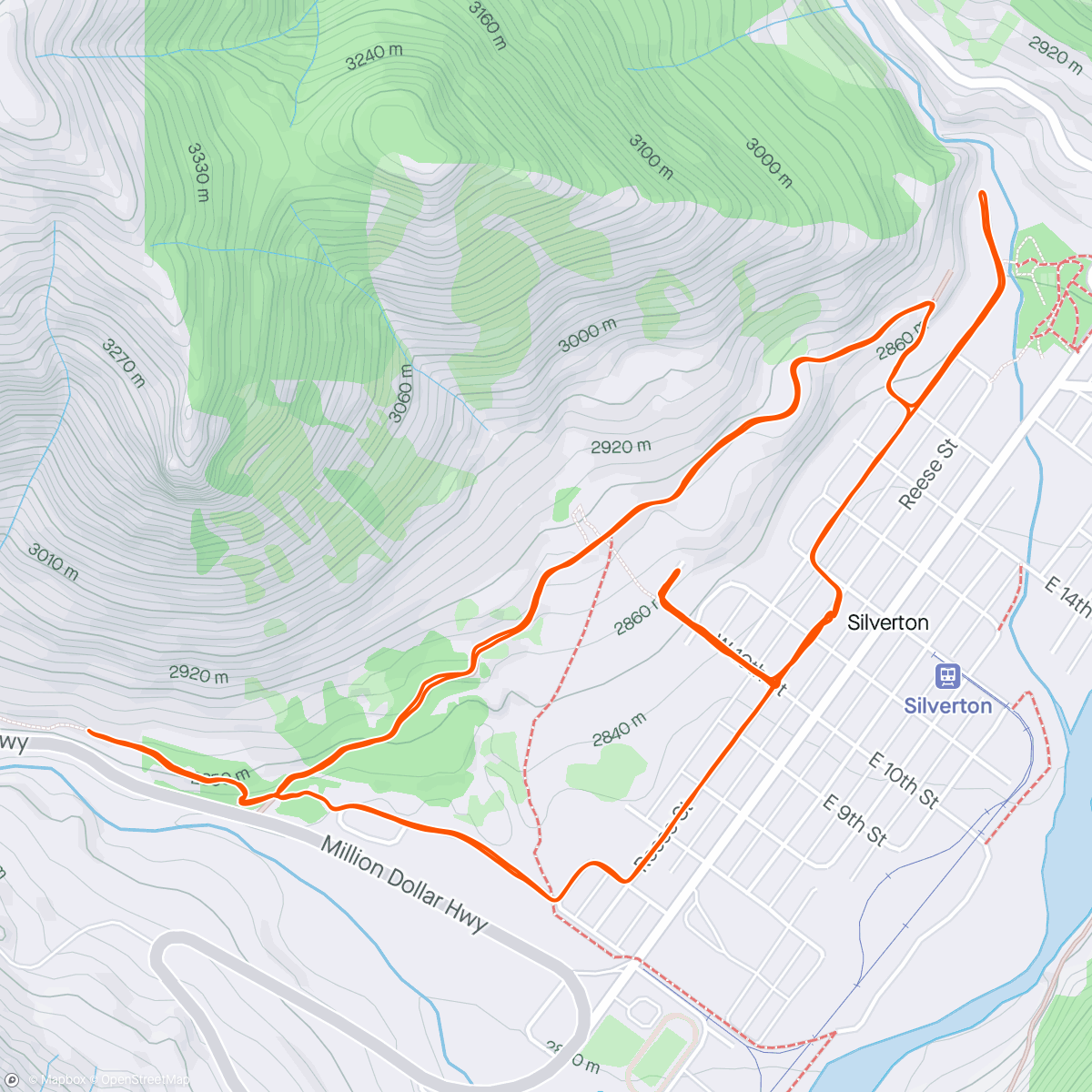 Map of the activity, 10th St Hills: Snow Workout Is Better Than No Workout (with Meghan)