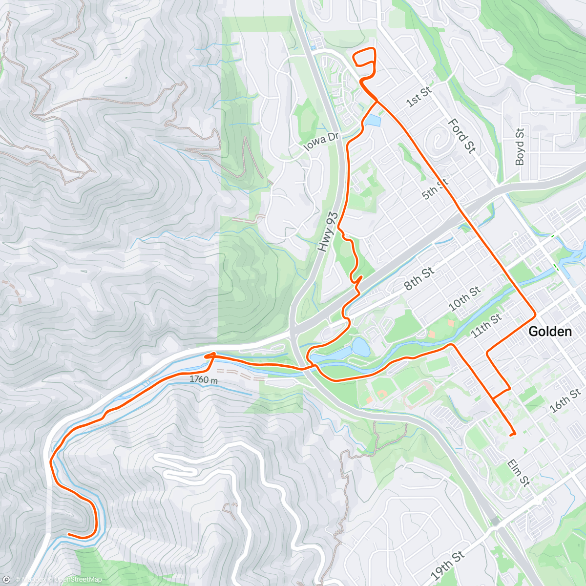 Map of the activity, Morning Ride