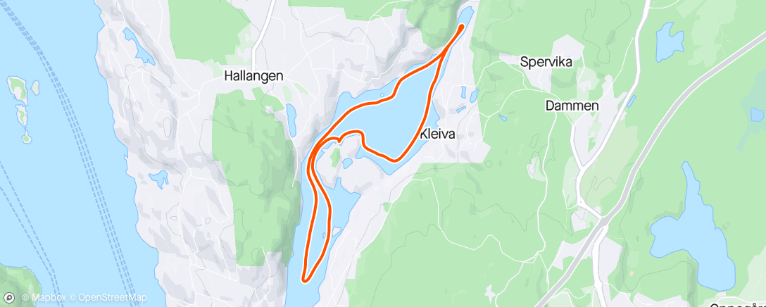 Map of the activity, Afternoon Kayaking
