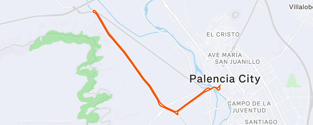 Карта физической активности (Carrera de montaña matutina)