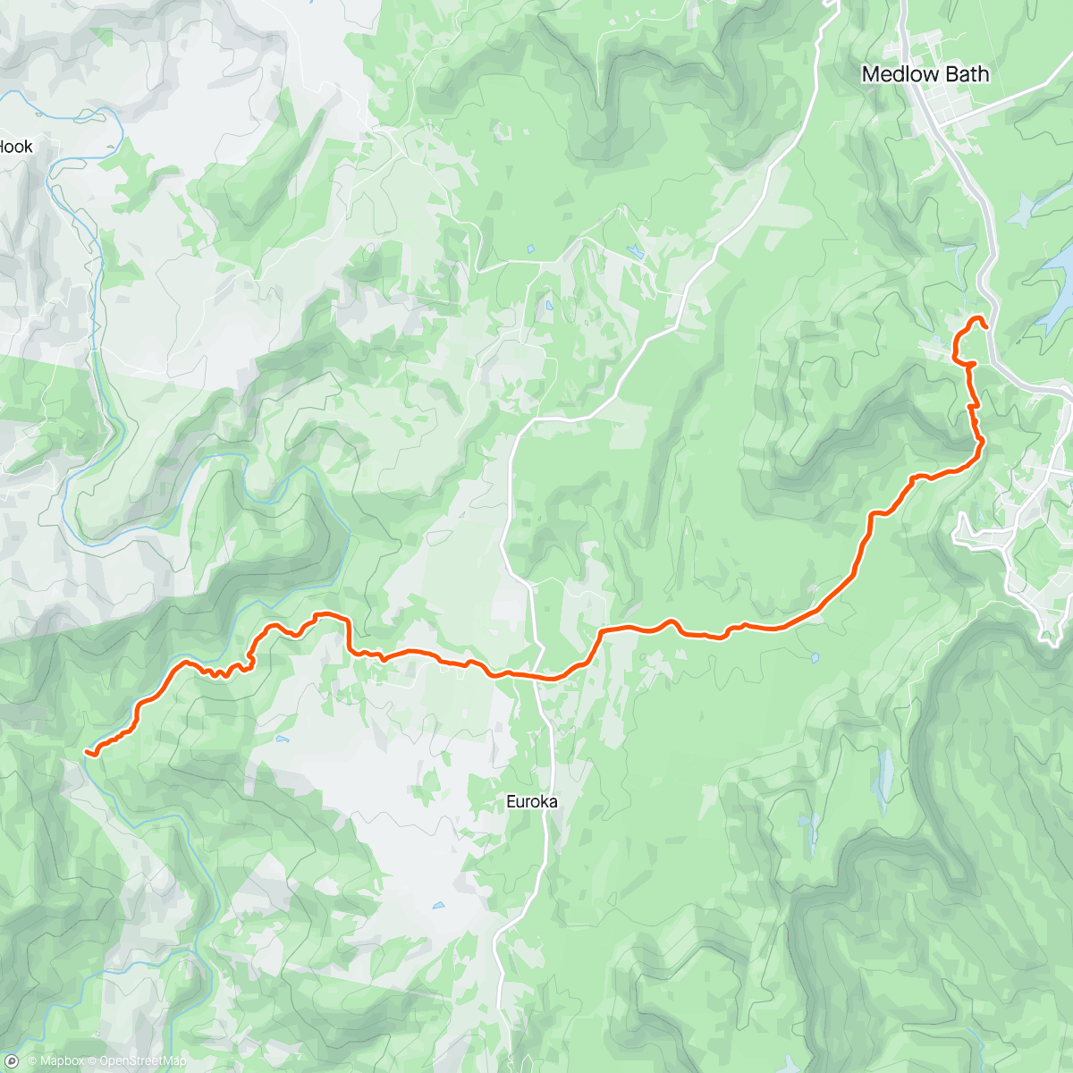 Map of the activity, Moist six foot track 🦶