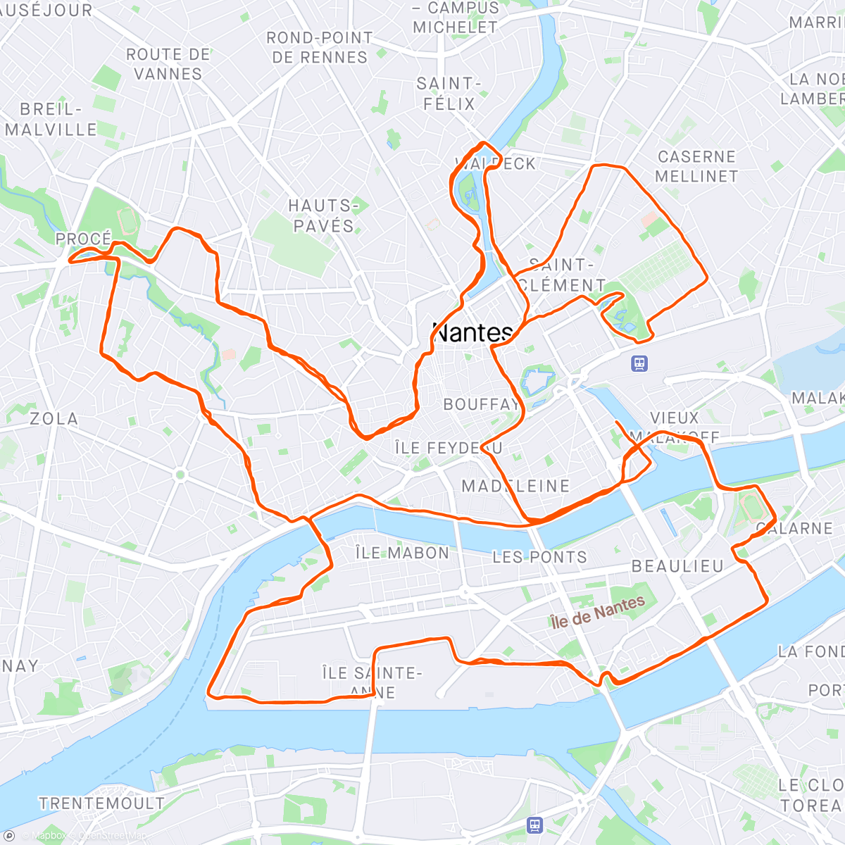 Map of the activity, Marathon de Nantes - 4:00:56
