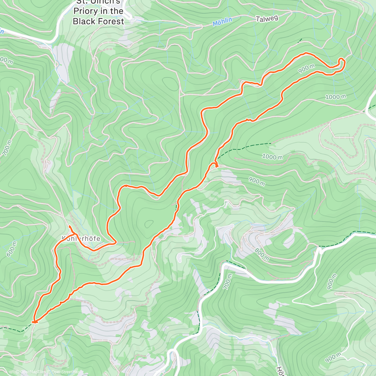 Карта физической активности (🌞⛽ Kohlerkof, Priorfelsen, Sonnhalde, Kohlplätzle... und im Gegensatz zu SCHAUI oder Geiersnest o.ä.: fast niemand sonst 😍)