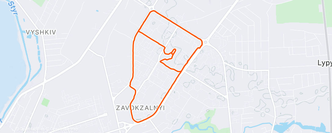 Карта физической активности (Morning Run)