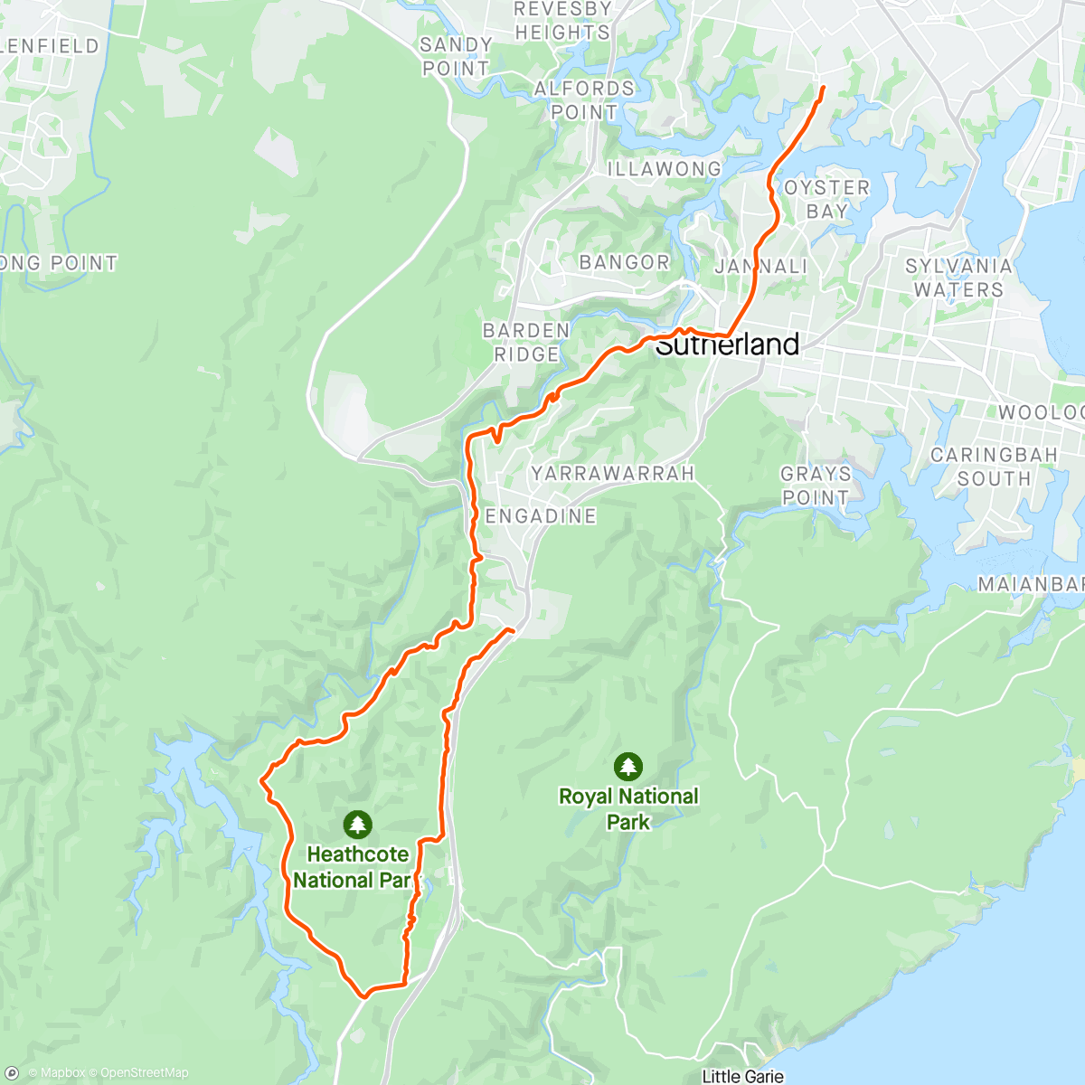 Mappa dell'attività Big Dam Loop