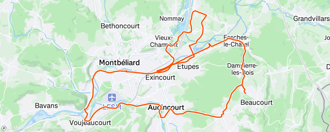 Map of the activity, Morning Ride