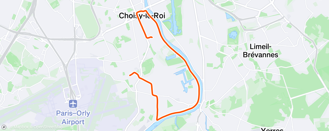 Map of the activity, Rythme 2*12' EA (R=2') + 3*1'10"/45" ✅
