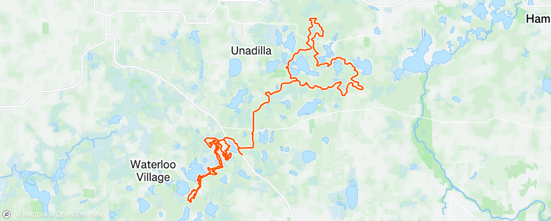 Map of the activity, Mohican 100k