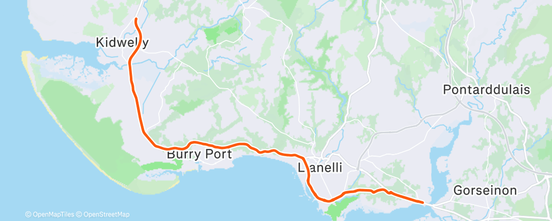Mapa de la actividad, Pembrey is like ERG mode on the road🤌🏼