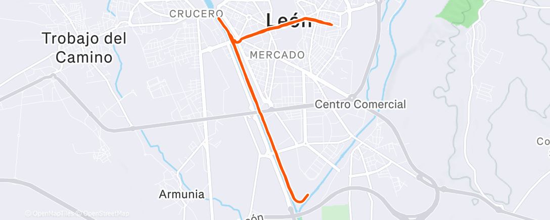 Map of the activity, Carrera de mañana