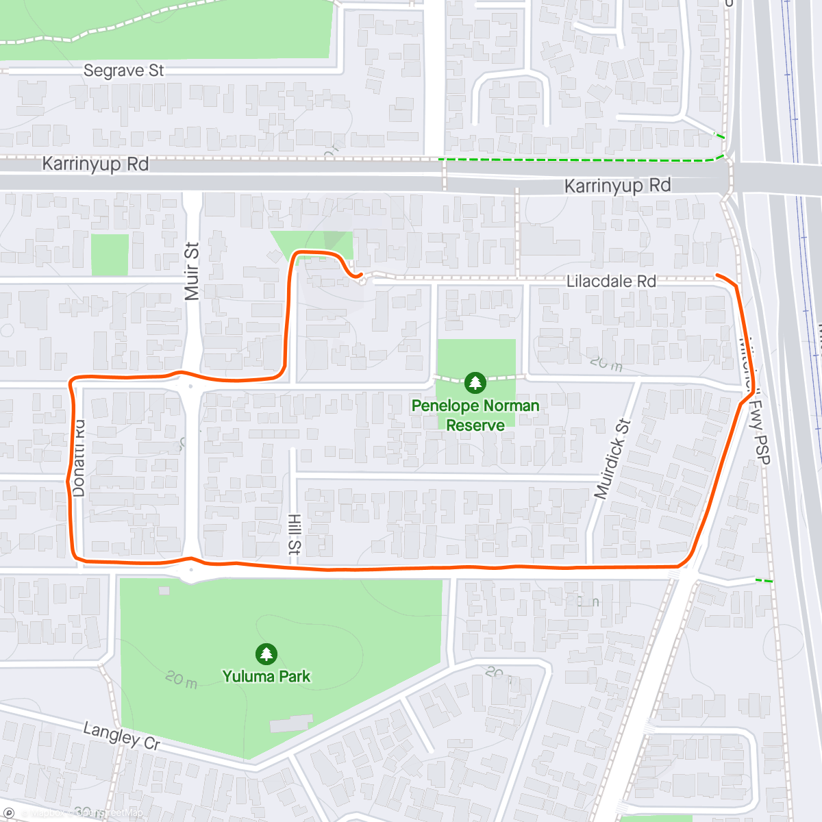 Map of the activity, Round the block movement