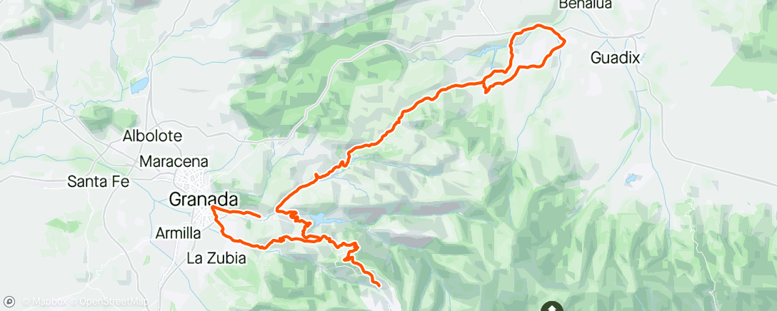 Map of the activity, Sierra Nevada Limite