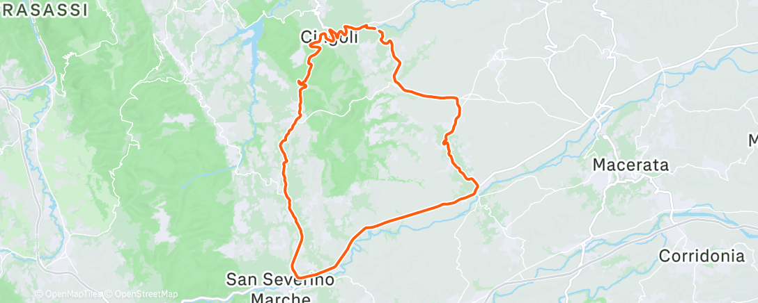 Карта физической активности (Lunch Ride)