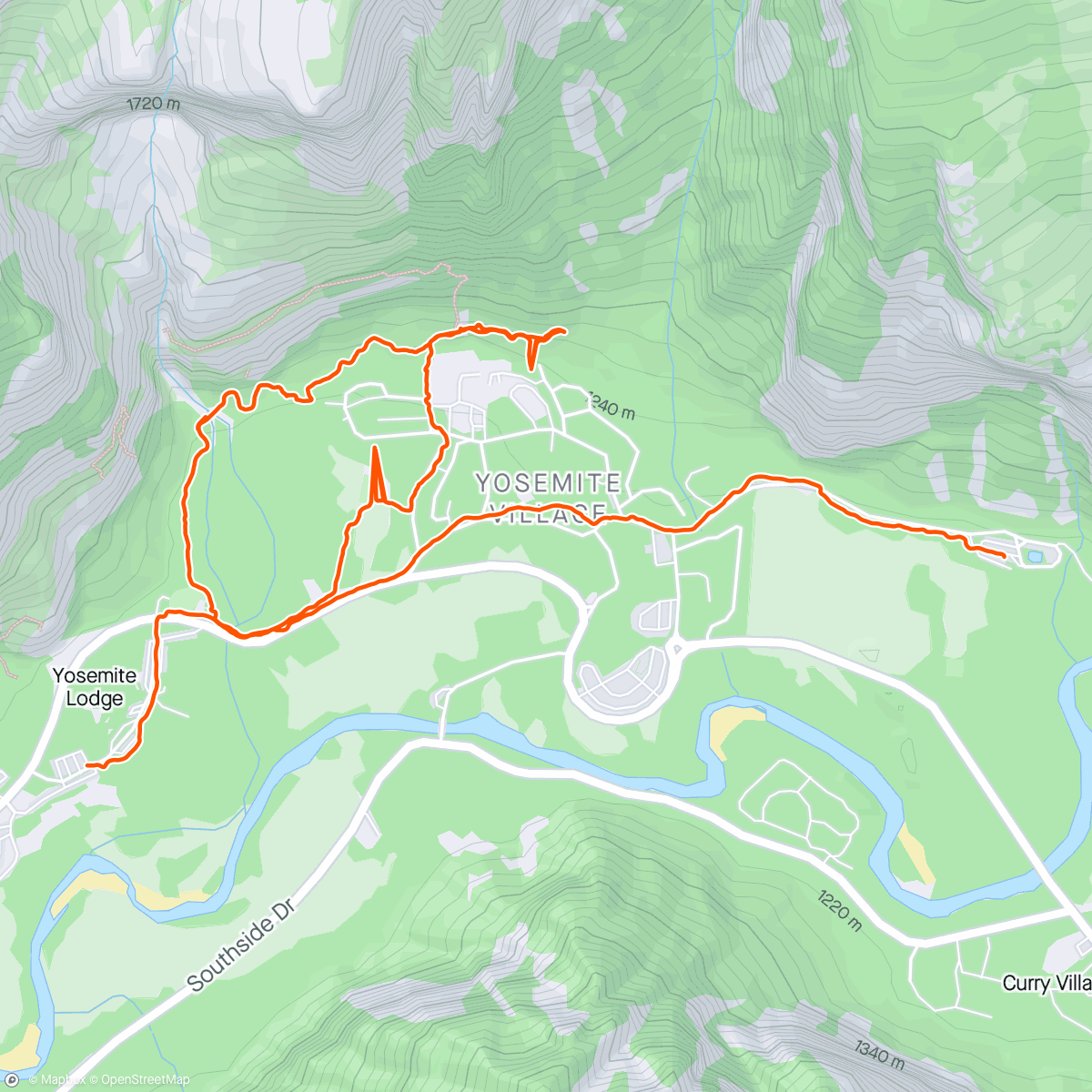 Map of the activity, Lower Falls hike