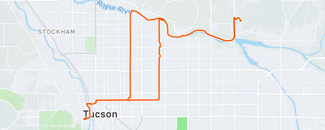 Карта физической активности (Out and back)