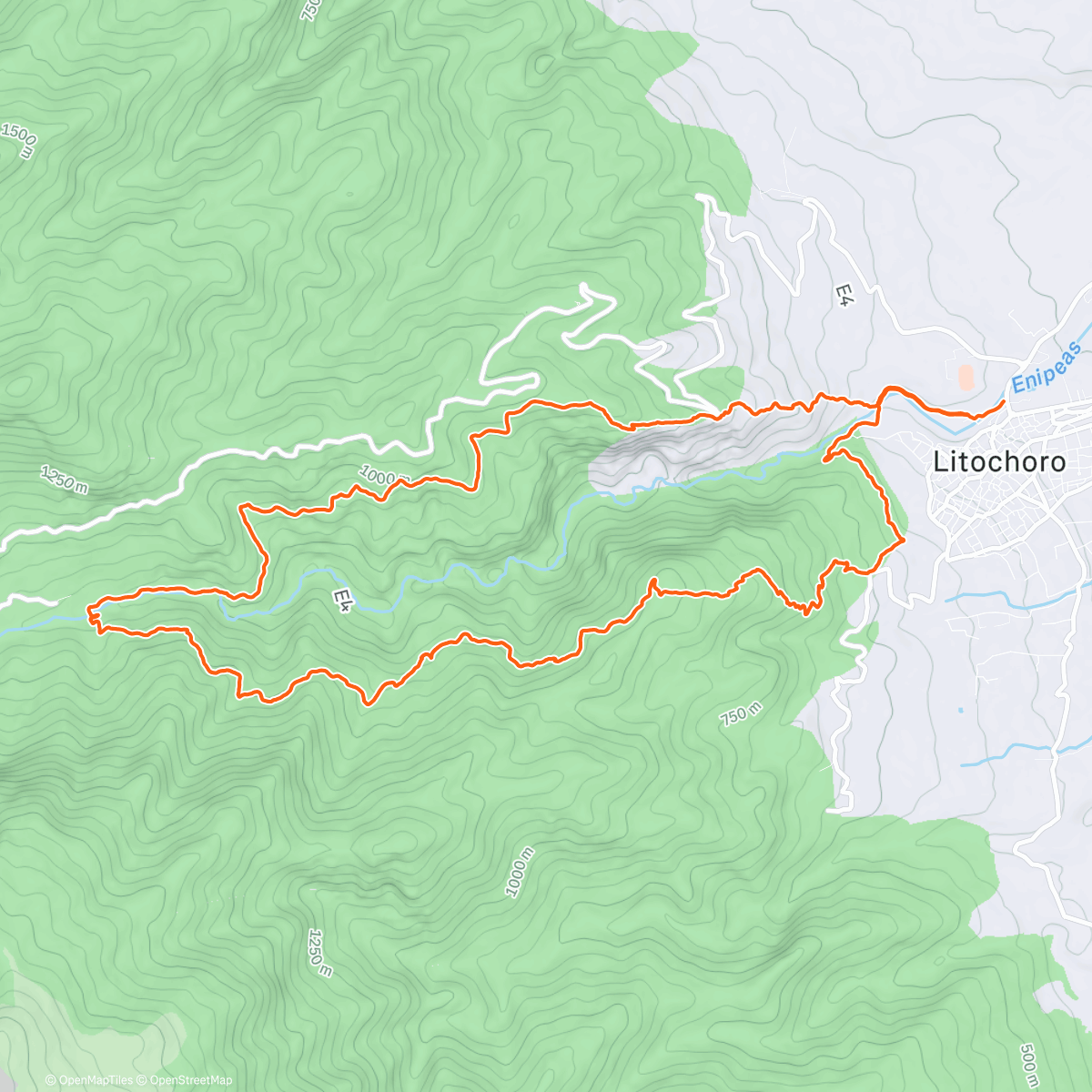Map of the activity, Morning Trail Run