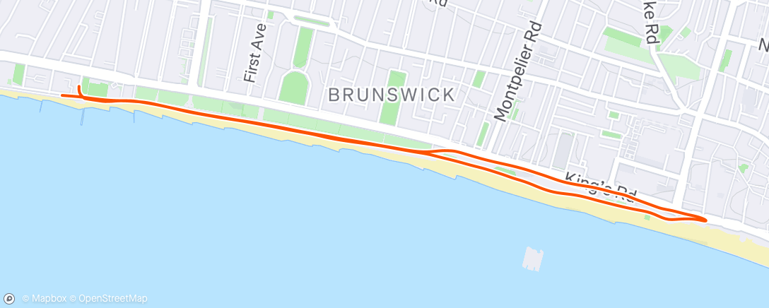 Map of the activity, Evening Run