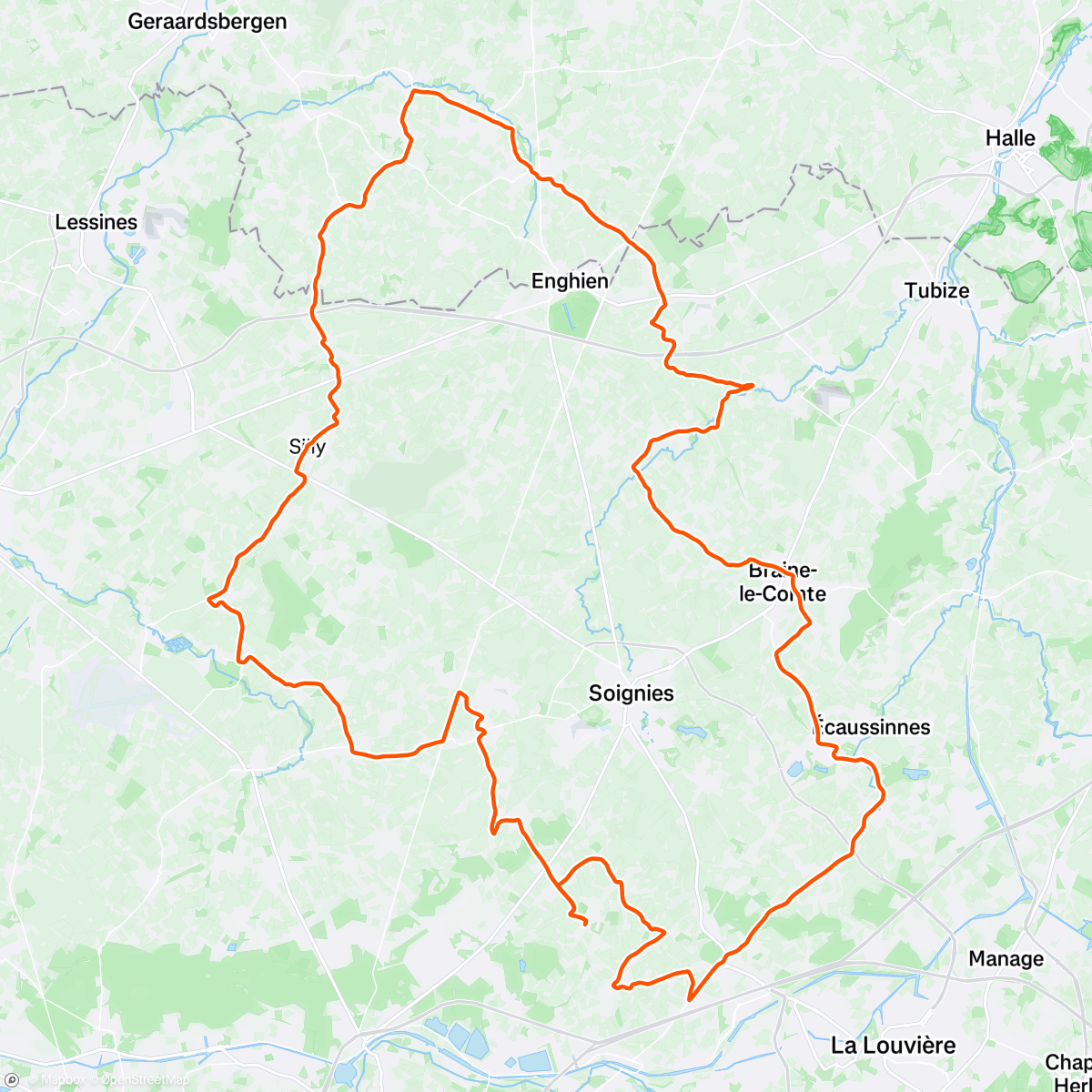 Map of the activity, Sortie vélo le matin