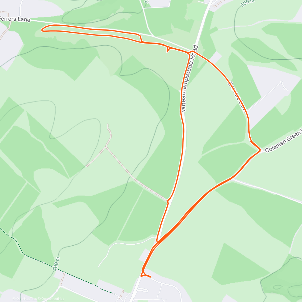 Map of the activity, 5m RR