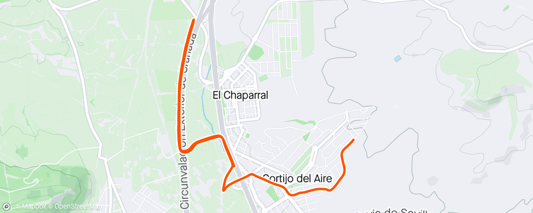 Map of the activity, Día de la Cruz 🪻🐝🌻🏃‍♀️