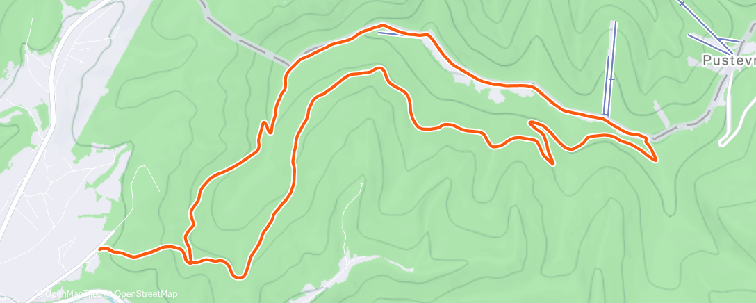 Map of the activity, Morning Hike